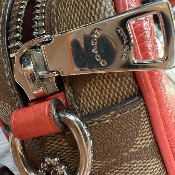 Coach Coral and Brown Women's Bag Set - Picture 11 of 16